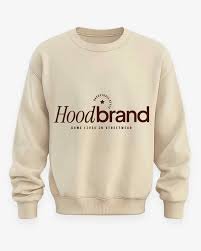 Sudadera Hoodbrand crema (Unisex)
